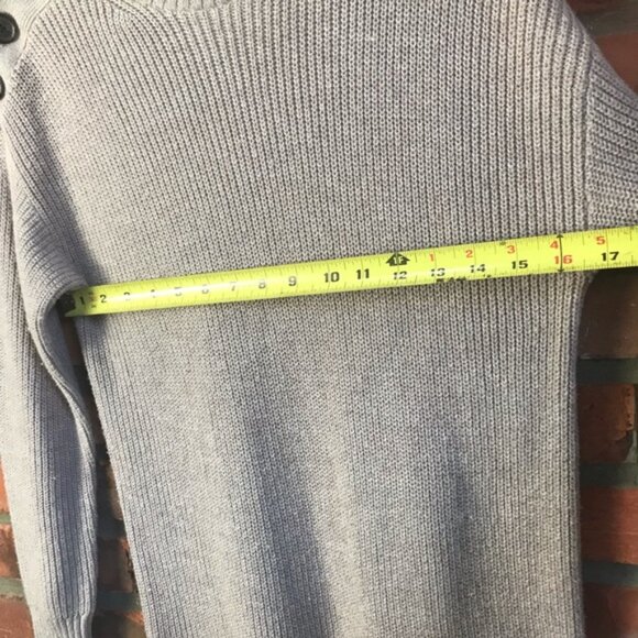 American Eagle NEW AE Sweater Dress Cowl Button Ribbed Mock Neck Wool Cotton S - Picture 11 of 14